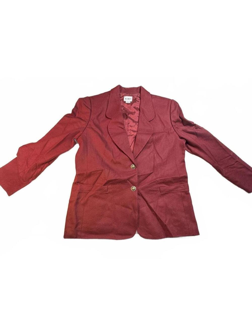 JACKET Koret Women's Burgundy Blazer Jacket with Button Closure